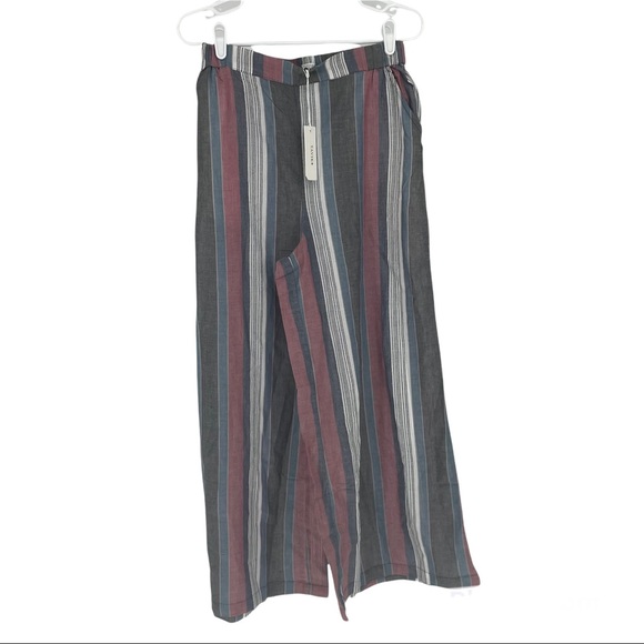 TAVIK NWT HANNAH PANTS RED BLUE STRIPE MEDIUM 100% COTTON - Picture 2 of 11